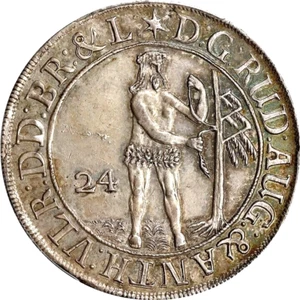 1691 Bundesstaaten, Braunschweig Wolfenbuttel 24 Mariengroschen PCGS UNC, Wildman - Bild 1 von 4