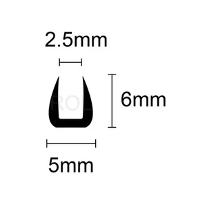 Rubber Edge Trim Edging 39-560R U Channel, U Shape per meter - Picture 1 of 4