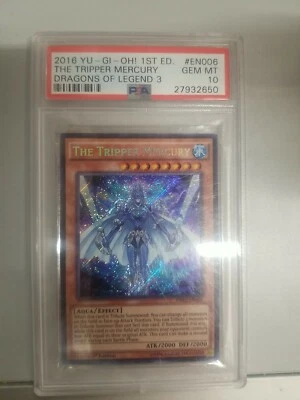 PSA 10 Yu-Gi-Oh! the tripper mercury dragons of legend 3 first edition graded - Image 1 of 4