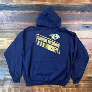 New-Nashville Predators Hoodie Men 2XL NHL Blue Hockey Sweatshirt Pullover - Picture 1 of 8
