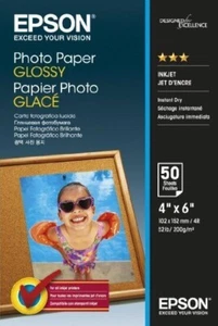 Epson Glossy Photo Paper 10 X 15Cm (6x4) 50 Sheets - C13S042547 - Picture 1 of 1