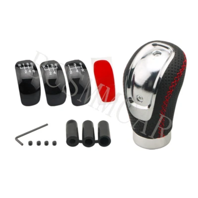 Manual Automatic Shift Knob Car Gear Grip Handle Lever Protector Trim PU Leather - Image 1 of 4