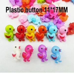 40Pcs Multicolor Cartoon Buttons Dyed Plastic Button Crafts Clothing Decoration - Picture 1 of 13