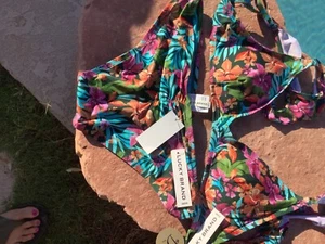 LUCKY BRAND TROPICAL SWIMWEAR BEACH BIKINI - LARGE D-BRA - Picture 1 of 3