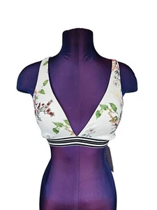 Bikini top Athleta Gold Coast floreale con spalline dietro nuovo con etichette taglia XS donna R45 - Foto 1 di 9