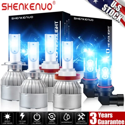 Combo faros LED haz alto y bajo + bombillas antiniebla para Hyundai Veracruz 2007-2011 Foto 1 de 4