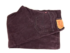 Levis 501 Mens Purple Button Fly Straight Leg Jeans Size 40x32 - Picture 1 of 4