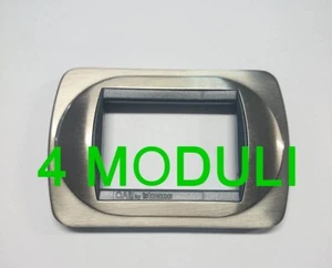 Placca Cal 343/4 colore Acciaio Satinato compatibile per serie living light - Foto 1 di 1