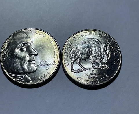 2005 D Jefferson Bison/Buffalo Nickel Brilliant Uncirculated Coin Cover