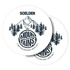 2x Vinyl Stickers S��lden Mountains Emblem Camping #60716