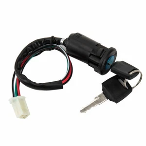 Universal Motorcycle Motorbike 4 wire Ignition Barrel Key Switch Quad On/Off UK - Picture 1 of 7