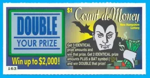 1999 New Hampshire Lottery scratch ticket expired MINT unscratched Dracula bats - Picture 1 of 2