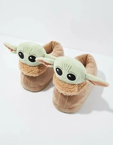 Baby Yoda The Child Mando Unisex Novedad Peluche Cálido Ajuste Lindo Pantuflas Talla Única - Imagen 1 de 4
