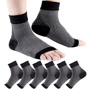 Plantar Fasciitis Sock (3 Pairs) for Men and Women, Compression Foot Sleeves - Picture 1 of 13