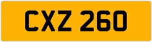 CXZ 260 C 3x3 DATELESS PRIVATE NUMBER PLATE CAM COL CHRIS CHAS CHARLIE CAL CON - Picture 1 of 1