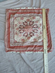 1 Pottery Barn Organic Cotton 24” EURO Sham Orange, Pink Paisley - Picture 1 of 5
