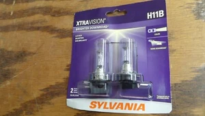 Sylvania XtraVision H11B Brighter Whiter Halogen Headlight 2 Bulb H11BXV.BP2 NEW - Picture 1 of 1