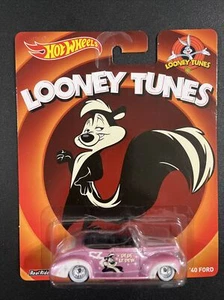 Hot Wheels '40 Ford Pepe Le Pew Looney Tunes Series #BDR81 NRFP 2013 Pink 1:64 - Picture 1 of 11