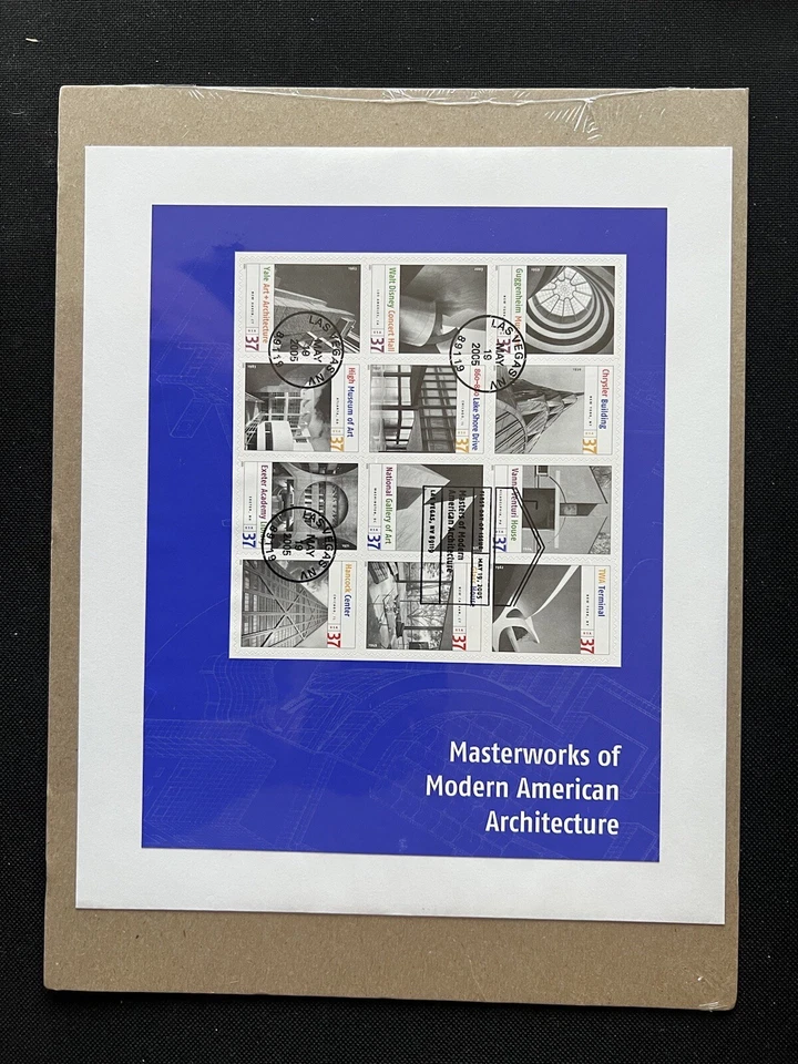 3910 Modern American Architecture Sheet of 12 Postmark: May 19 2005 - Image 1 of 1