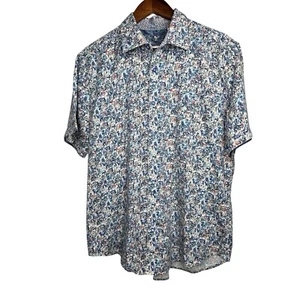 Robert Graham Floral Print Button Up Short Sleeve Shirt Classic Fit 2XL - Picture 1 of 11