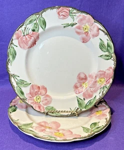 2 Vintage 1939-49 (Kreismarke) Franziskaner Wüstenrose 9,5 Zoll Mittagessen Teller - Bild 1 von 4