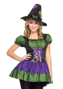 Hocus Pocus Witch Wicked Cute Gothic Fancy Dress Up Halloween Teen Costume - Picture 1 of 4