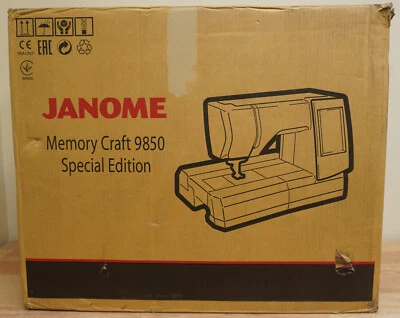 Nueva máquina de coser/corro Janome Memory Craft 9850 edición especial Janome caja abierta Foto 1 de 4