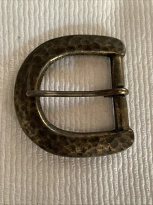 Vintage Gürtelschnalle aus gehämmertem Messing - Bild 1 von 6