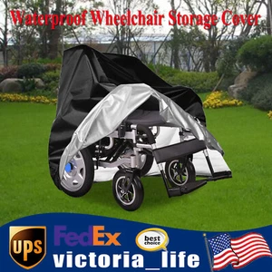 Waterproof Wheelchair Storage Cover For Electric Wheelchairs 210D Oxford Cloth - Picture 1 of 13