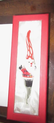 Tapón de vino Happy Santa Claus con base cromada **NUEVO EN PAQUETE** ADORABLE Foto 1 de 3