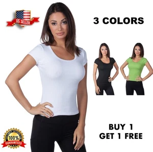 Hering Damen T-Shirt U-Ausschnitt Flügelärmel Stil 02A7 - Bild 1 von 5