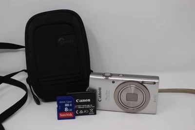 Canon PowerShot ELPH 180 HS 20.0 MP Compact Digital Camera Silver w/Batt SD Case - Image 1 of 4