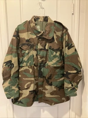 U.S. ARMY Woodland Camouflage Size Medium Regular  M-69 FIELD JACKET - Image 1 of 4