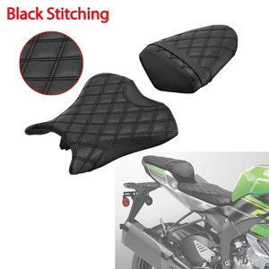Driver Passenger Pillion Seat Fit For Kawasaki Ninja ZX6R 2009-2018 US - Picture 1 of 12