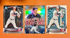 WALKER JENKINS 2025 Bowman CHROME #GL-24 & #BCP-1, and Bowman Base #BP-1 - Picture 1 of 2