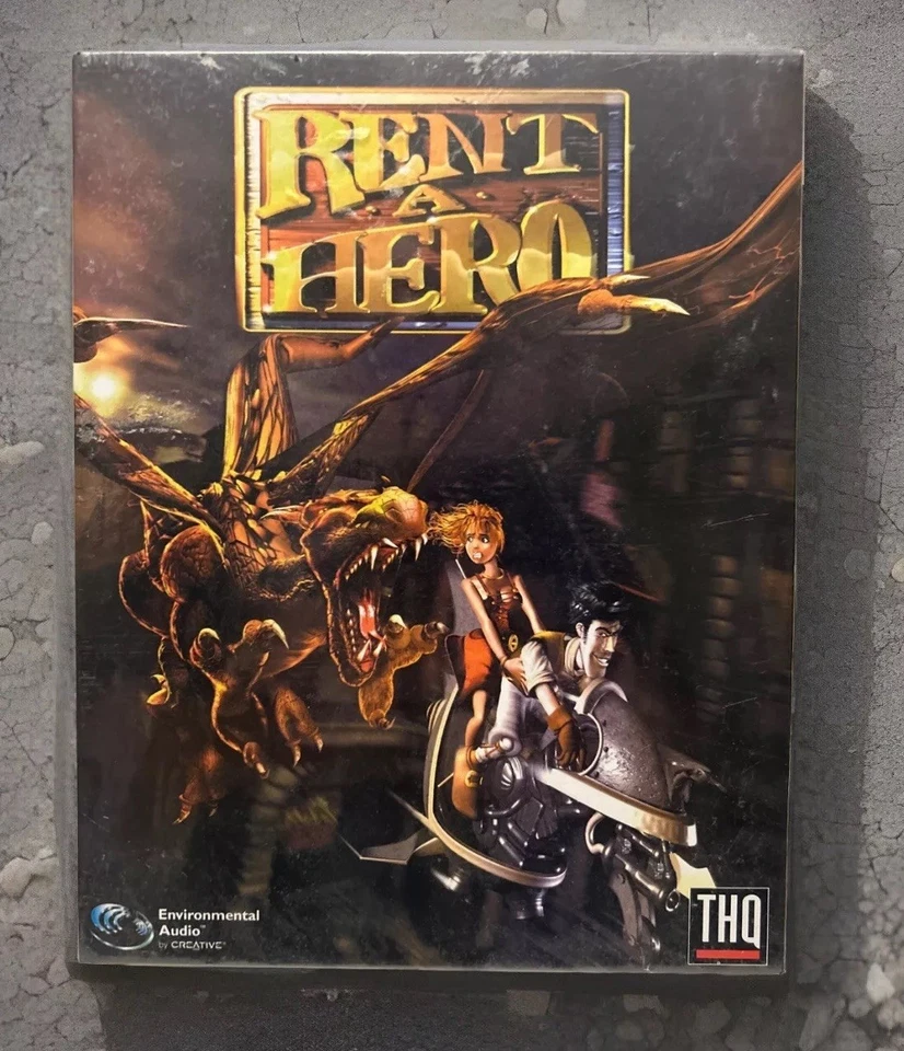 New! RENT A HERO by THQ 1999 PC Game Adventure BIG BOX - Image 1 of 4