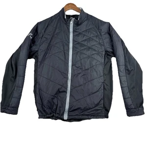 Callaway Weather Series Golf Herren gesteppte schwarze Jacke mit durchgehendem Reißverschluss Swing Tech Large - Bild 1 von 15