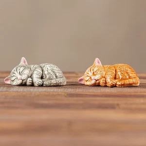 Sleeping Cats Kittens Mini Salt and Pepper shakers - Picture 1 of 7