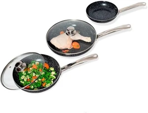 MAXELLPOWER sartenes antiadherentes, juego de 3 sartenes, sarten de 20-24-28 cm - Imagen 1 de 7