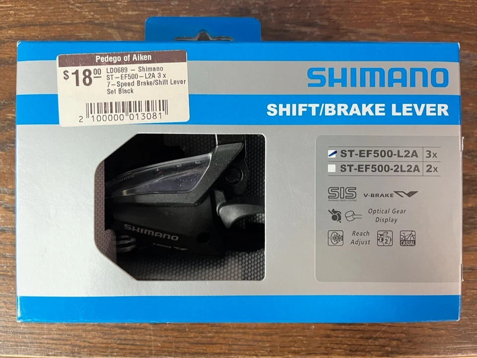 SHIMANO ST-EF500-L2A 7-Speed (7s) 3x Shifter & Brake Lever -- NEW in Box - Image 1 of 1