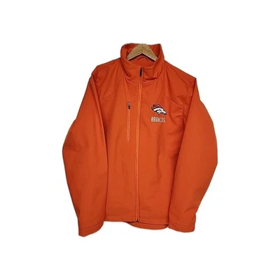 NFL Denver Broncos G III  SOFT SHELL FULL ZIP JACKET Size Large Orange Excellent - Image 1 of 4