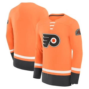 Men's Fanatics  Orange Philadelphia Flyers Vintage High Point Long Sleeve - Picture 1 of 5