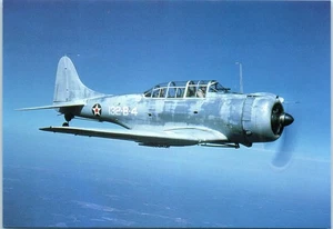 Douglas SBD-1 "Dauntless"  Marine Corps as the First to Fly Aircraft Postcard - Picture 1 of 2
