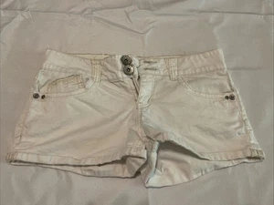 Jolt Cream Color Cotton Stretch Wee Cuff Chino Shorts Junior Womens Size 11 - Picture 1 of 7