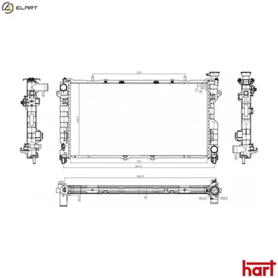 RADIATOR ENGINE COOLING 646 023 FOR DODGE CHRYSLER VOYAGER/IV/VAN EGH 3.8L 6cyl - Image 1 of 4