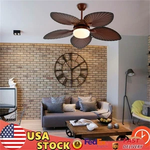 42 Inch Retro Ceiling Fan w/ LED Light Kit Rustic Chandelier with Remote New - Picture 1 of 11
