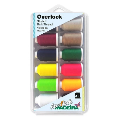 Madeira Aeroflock Overlock Bauschgarn Miniking-Box (12 Farben/ 1000 m) - Bild 1 von 2