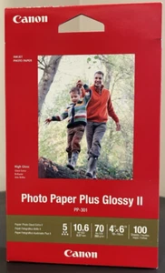 Canon PP-201 Photo Paper Plus Glossy II, 4x6 inch - 100 Sheets - Picture 1 of 3