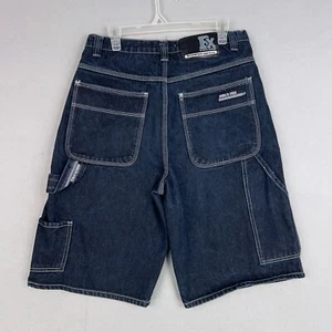 Vintage Brooklyn Xpress Shorts Men 32 Jean Jorts Dark Carpenter Baggy Skater Y2K - Picture 1 of 15