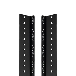 NavePoint Vertical Rack Rail Pair DIY Kit with Hardware, Black - Picture 1 of 4